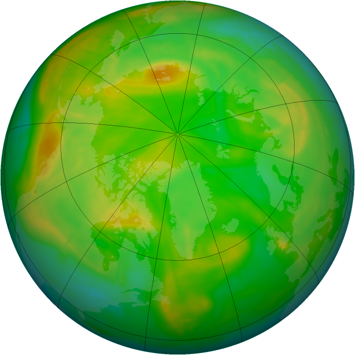 Arctic ozone map for 07 June 2008